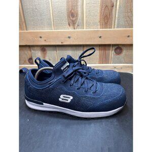 Skechers Work Womens Comp Toe Sneakers Size 9.5 Navy Blue